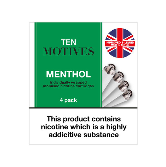 Original Ten Motives Menthol E-Cig Refills (4 Pack)