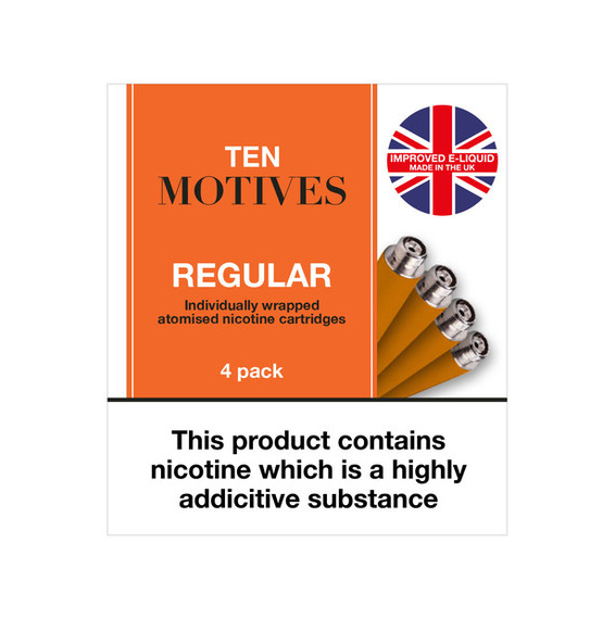 Original Ten Motives Regular E-Cig Refills (4 Pack)