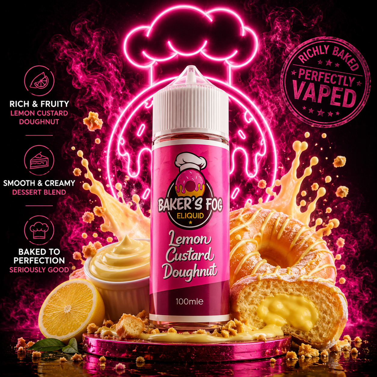 Lemon Custard Doughnut Short Fill