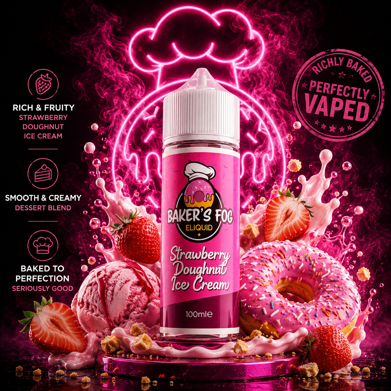 Strawberry Doughnut Ice Cream Short Fill