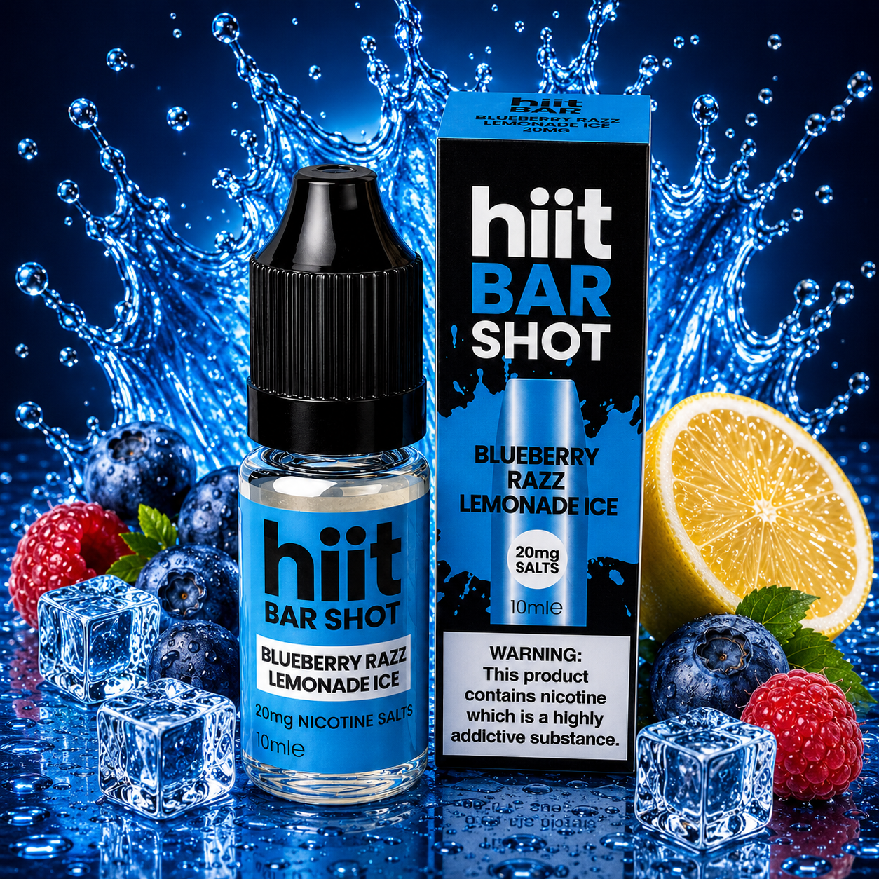 Hiit Bar Shots Blueberry Razz Lemonade Ice