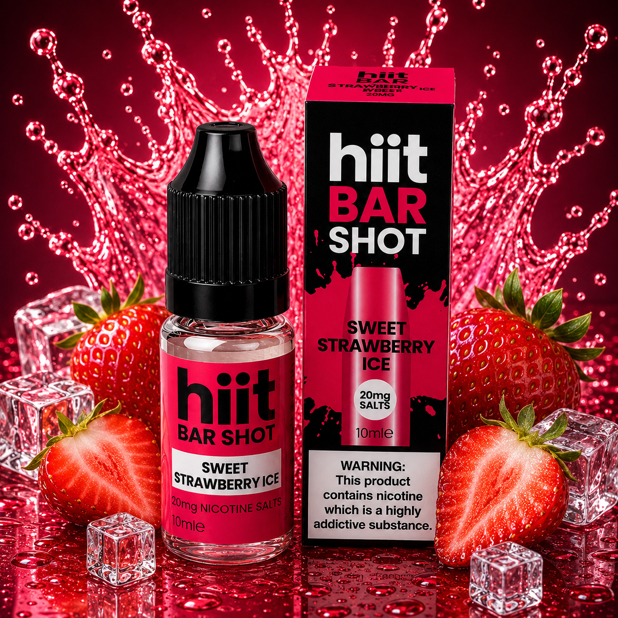 Hiit Bar Shots Sweet Strawberry Ice