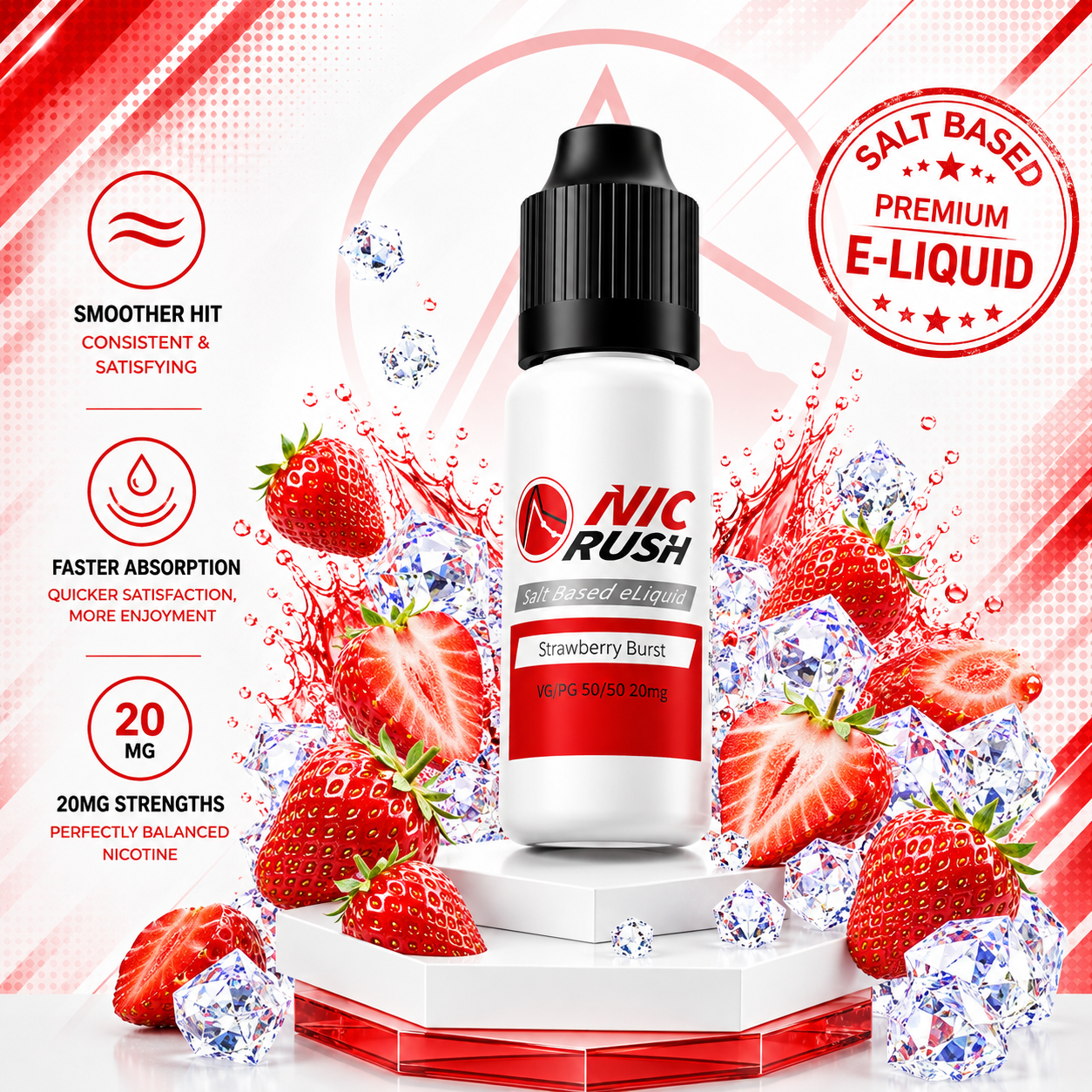 Strawberry Nic Salts E-Liquid (20mg)