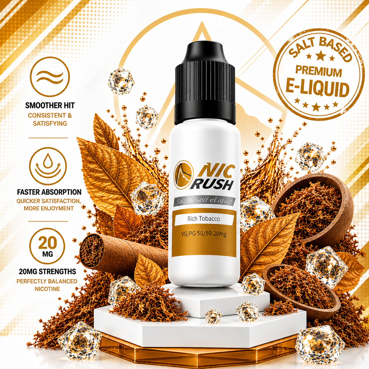Tobacco Nic Salts E-Liquid (20mg)